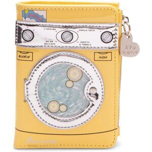 Bifold Wallet PU & Nylon Women's Slim Card Slots Zipper Slip Pocket